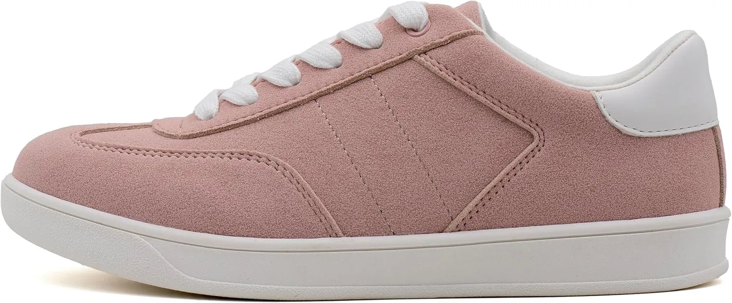 Women's Lace Up Trendy Sneaker Classic Fashion Low Top Walking Shoes