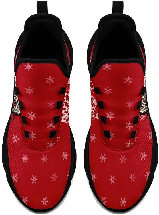 Women's Love Print Sneakers, Lightweight Breathable Casual Walking Shoes – Trendy Romantic Heart Design Athletic Sneakers