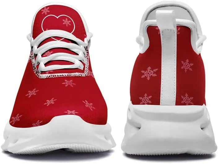 Women's Love Print Sneakers, Lightweight Breathable Casual Walking Shoes – Trendy Romantic Heart Design Athletic Sneakers