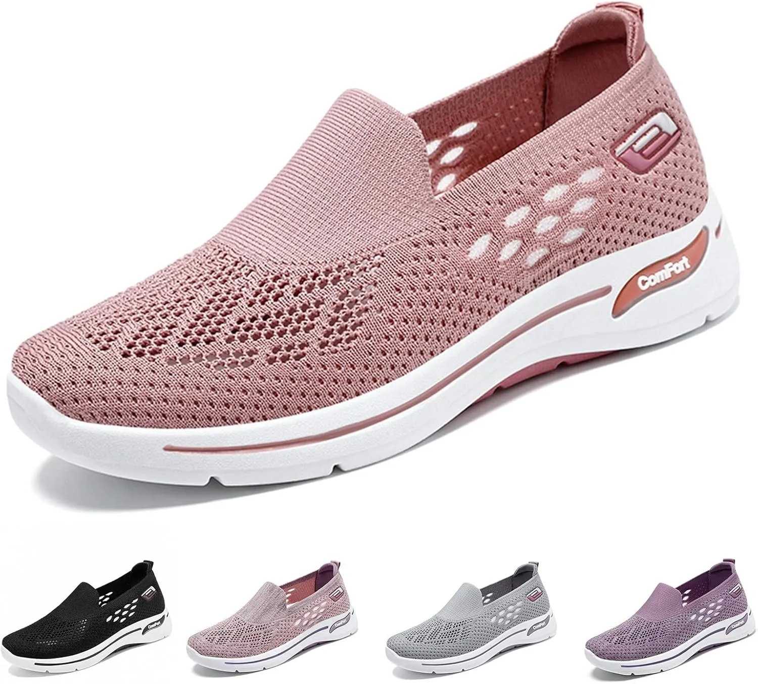 Women's Mesh Shoes Lightweight Comfortable Loafers for Women Casual Breathable Outdoor Walking Shoes Slip On Sneakers