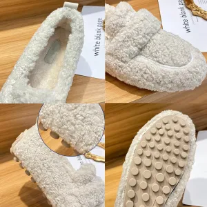Women's Moccasin Slippers Warm Faux Fur Cozy Indoor Outdoor Moccasins Slip On Loafers Shoes for Women Fuzzy Loafers (Khaki,8.5)
