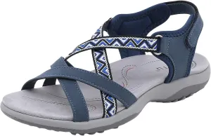 Women's Orthotic Sandals With Arch Support Tribal Pattern Straps Hook And Loop Fastener Strap Casual Sandal Lightweight Breathable Sport Shoes Prom Homecoming Graduation Engagement Shoes