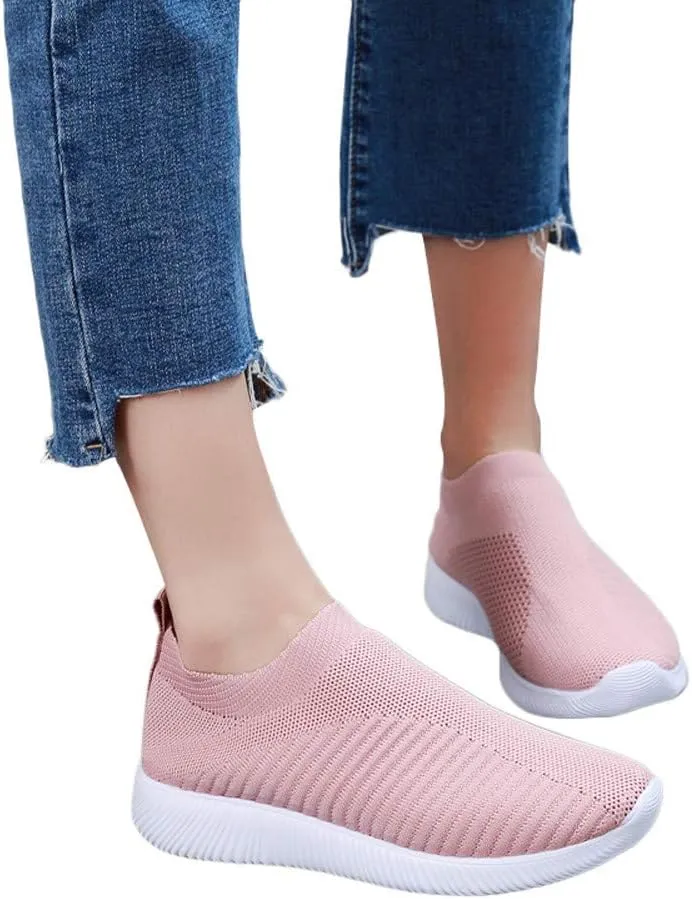 Womens Running Shoes Lightweight Tennis Shoes Non Slip Walking Shoes Women Wide Casual Slip On Shoes Casual Sneakers Waterproof Tennis Shoe Loafers Shoe