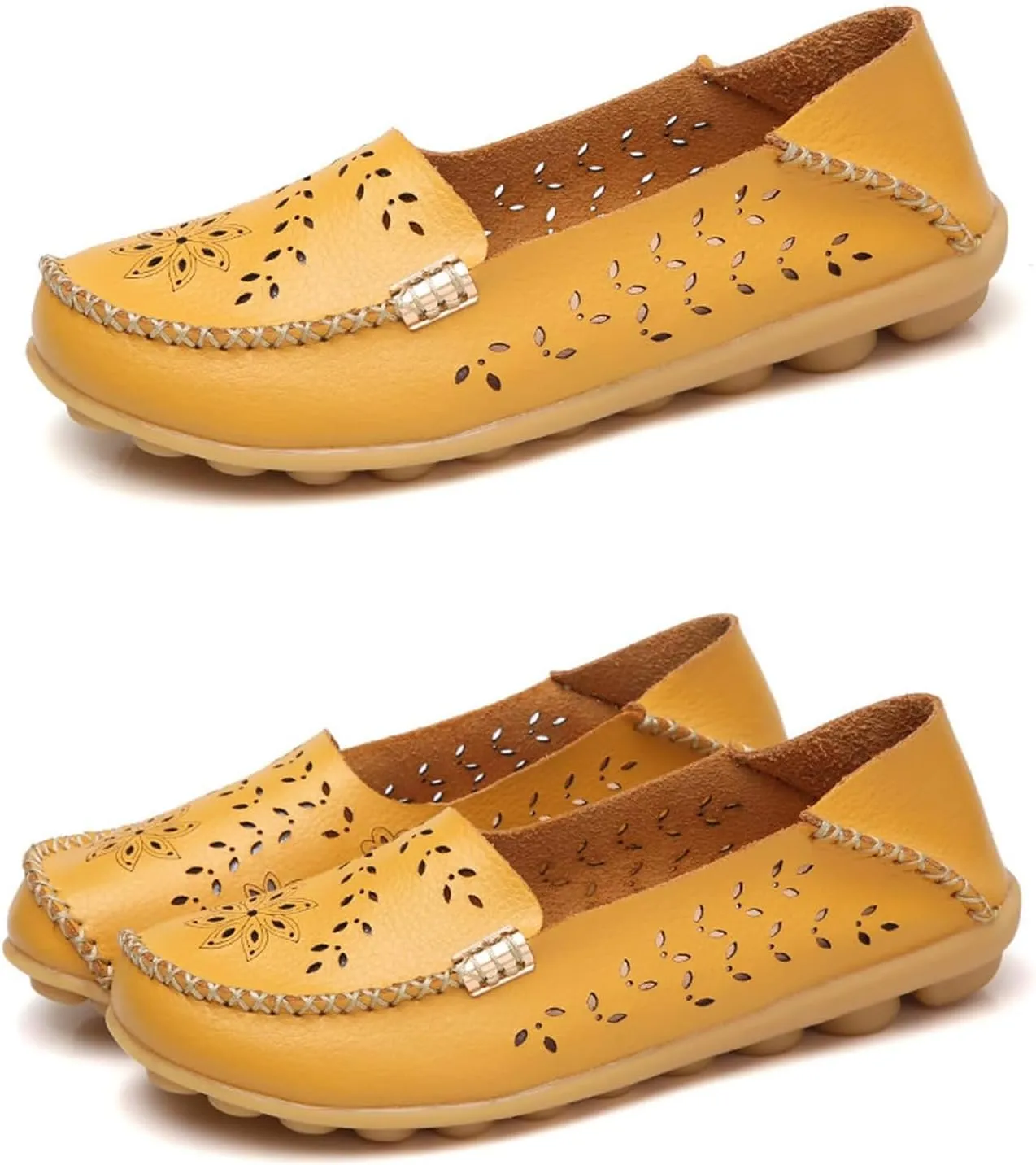 Women's Sandal Comfortable Loafers Casual Moccasins Wild Driving Flats Hole Soft-Soled Walking Shoes Women Slip On Cutout Breathable Shoes
