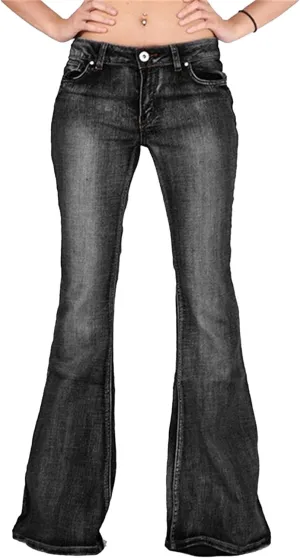 Women's Slim Fit Stretch Comfort Tapered Jeans Vintage Low Rise Casual Denim Pants Solid Outdoor Jeans Trouser