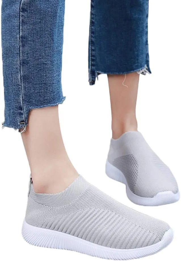 Women’s Slip-On Shoes Casual Lace-Free Walking Loafers Running Shoes for Men Comfortable White Casual Shoes Fashion Sneakers Red Tennis Shoe White Loafers