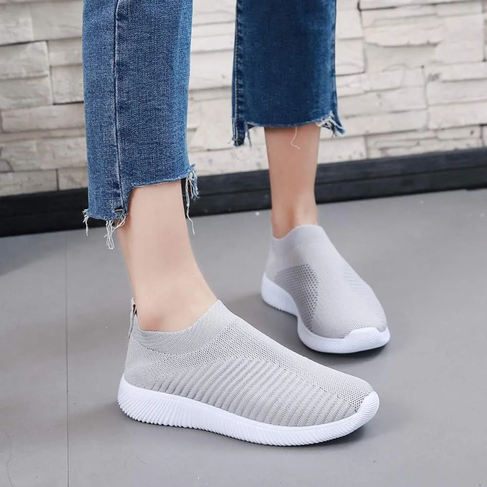 Women’s Slip-On Shoes Casual Lace-Free Walking Loafers Running Shoes for Men Comfortable White Casual Shoes Fashion Sneakers Red Tennis Shoe White Loafers