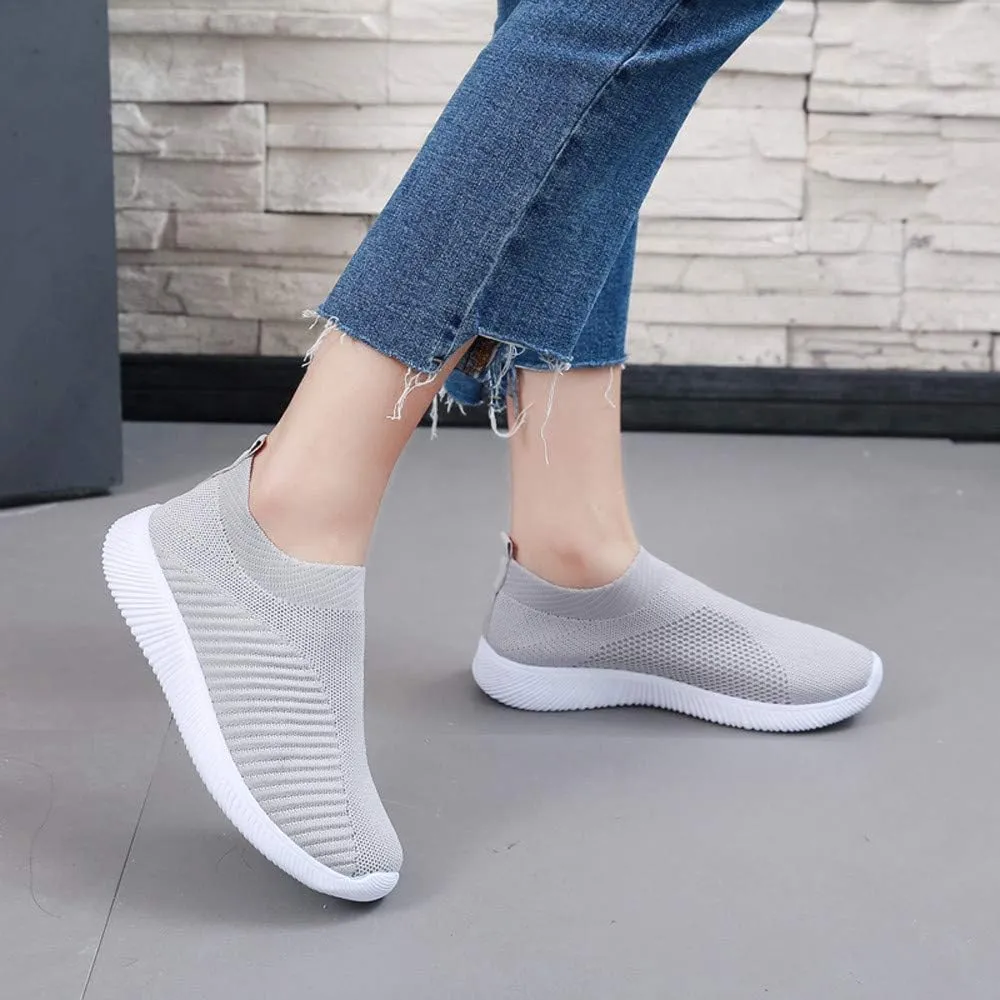 Women’s Slip-On Shoes Casual Lace-Free Walking Loafers Running Shoes for Men Comfortable White Casual Shoes Fashion Sneakers Red Tennis Shoe White Loafers