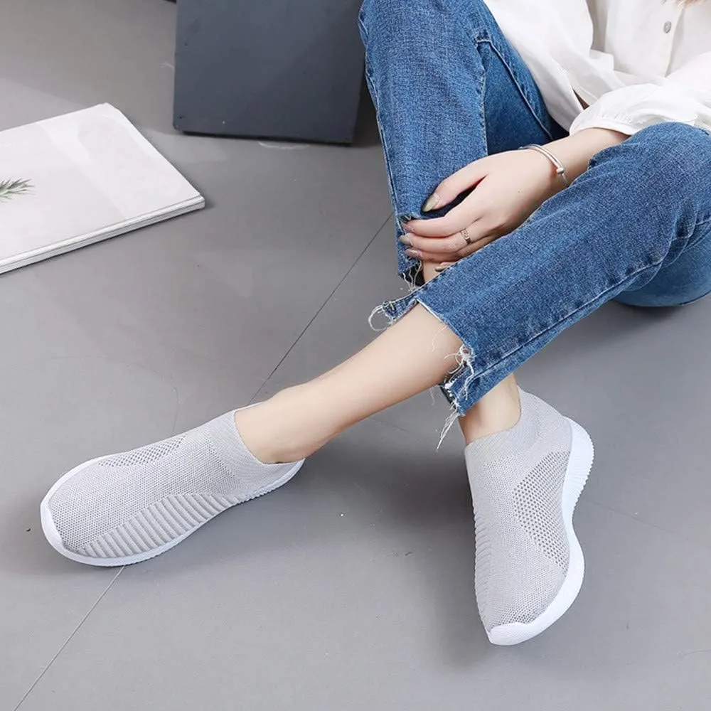 Women’s Slip-On Shoes Casual Lace-Free Walking Loafers Running Shoes for Men Comfortable White Casual Shoes Fashion Sneakers Red Tennis Shoe White Loafers