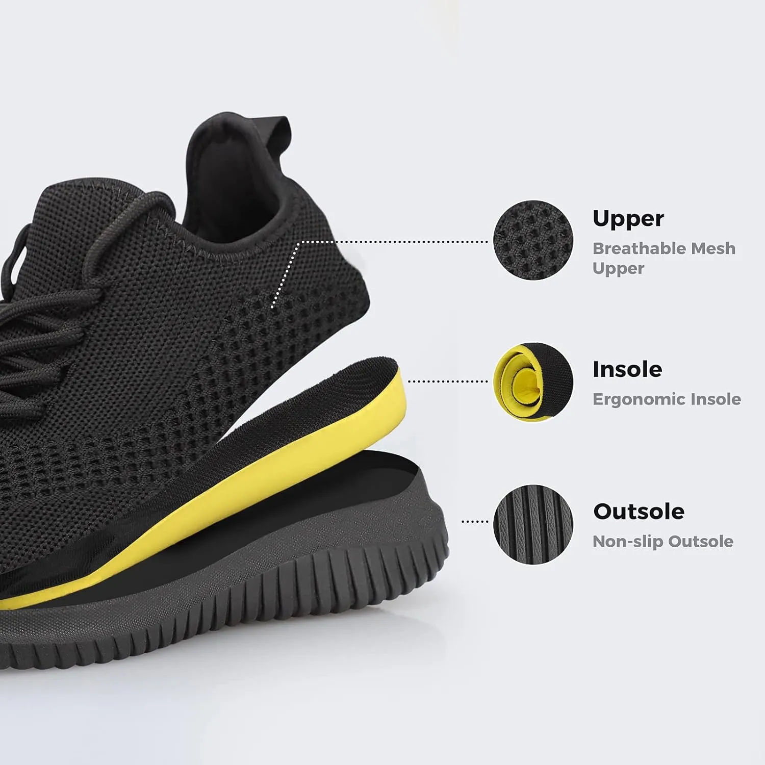 Womens Slip on Sneakers Lightweight Comfortable Mesh Casual Sneakers Sports Gym Athletic Walking Shoes
