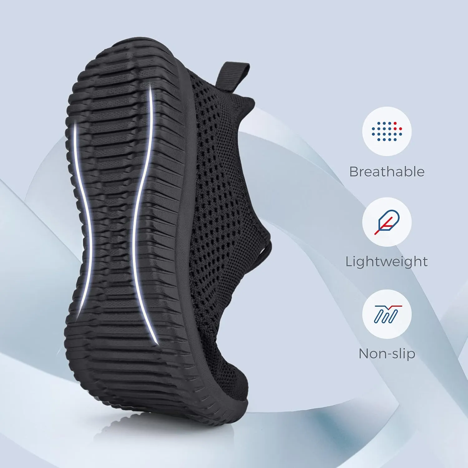Womens Slip on Sneakers Lightweight Comfortable Mesh Casual Sneakers Sports Gym Athletic Walking Shoes