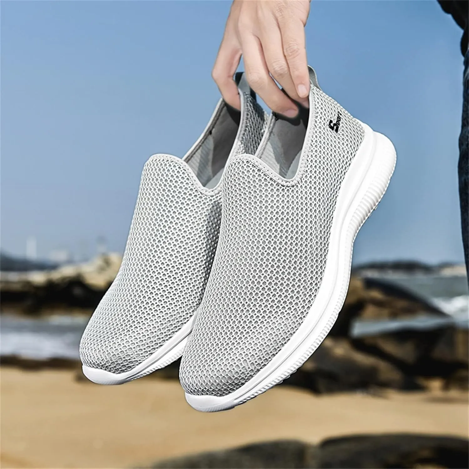 Womens Slip On Sneakers Women Walking Tennis Shoes Womens Tennis Shoes Wide Feet Ladies Shoes Casual Waterproof Sneakers White Tennis Shoe Loafers Shoe