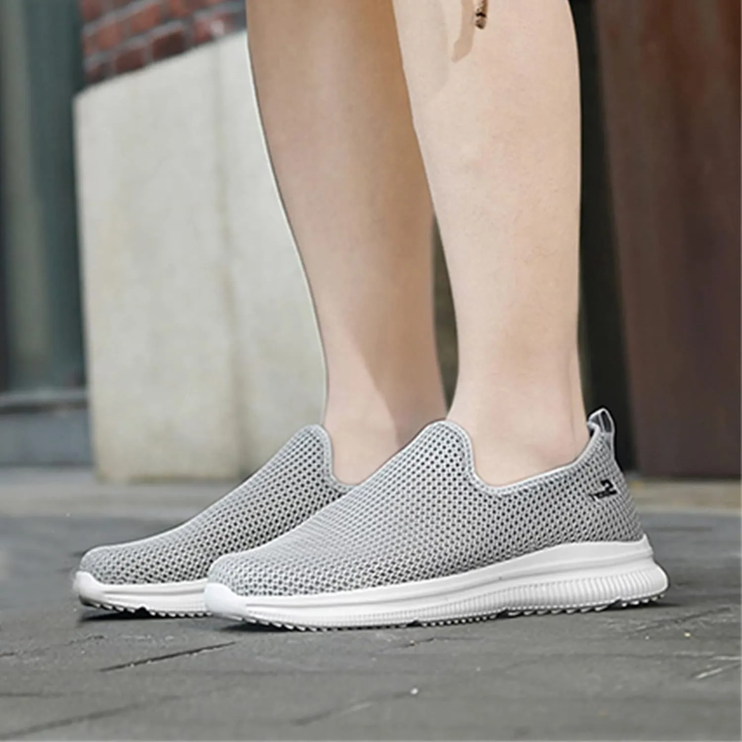 Womens Slip On Sneakers Women Walking Tennis Shoes Womens Tennis Shoes Wide Feet Ladies Shoes Casual Waterproof Sneakers White Tennis Shoe Loafers Shoe