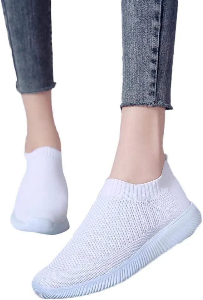 Women's Slip on Walking Shoes Tennis Lightweight Gym Womens Running Shoes Cute Shoes Casual Women Shoes Sneakers White Tennis Shoe Trainers Shoe