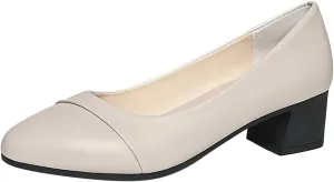 Women's Slip-Ons Loafers Round Toe Dress Shoes Work Pumps Closed Toe Heels Office Shoes Chunky Block Mary Janes