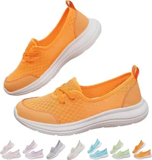 Women's Soft Sole Mesh Comfort Orthopedic Shoes 2026 New Breathable Soft Sneakers Go Walking Slip on Diabetic Foam Shoes Hands Free Slip in Sneakers Arch Support