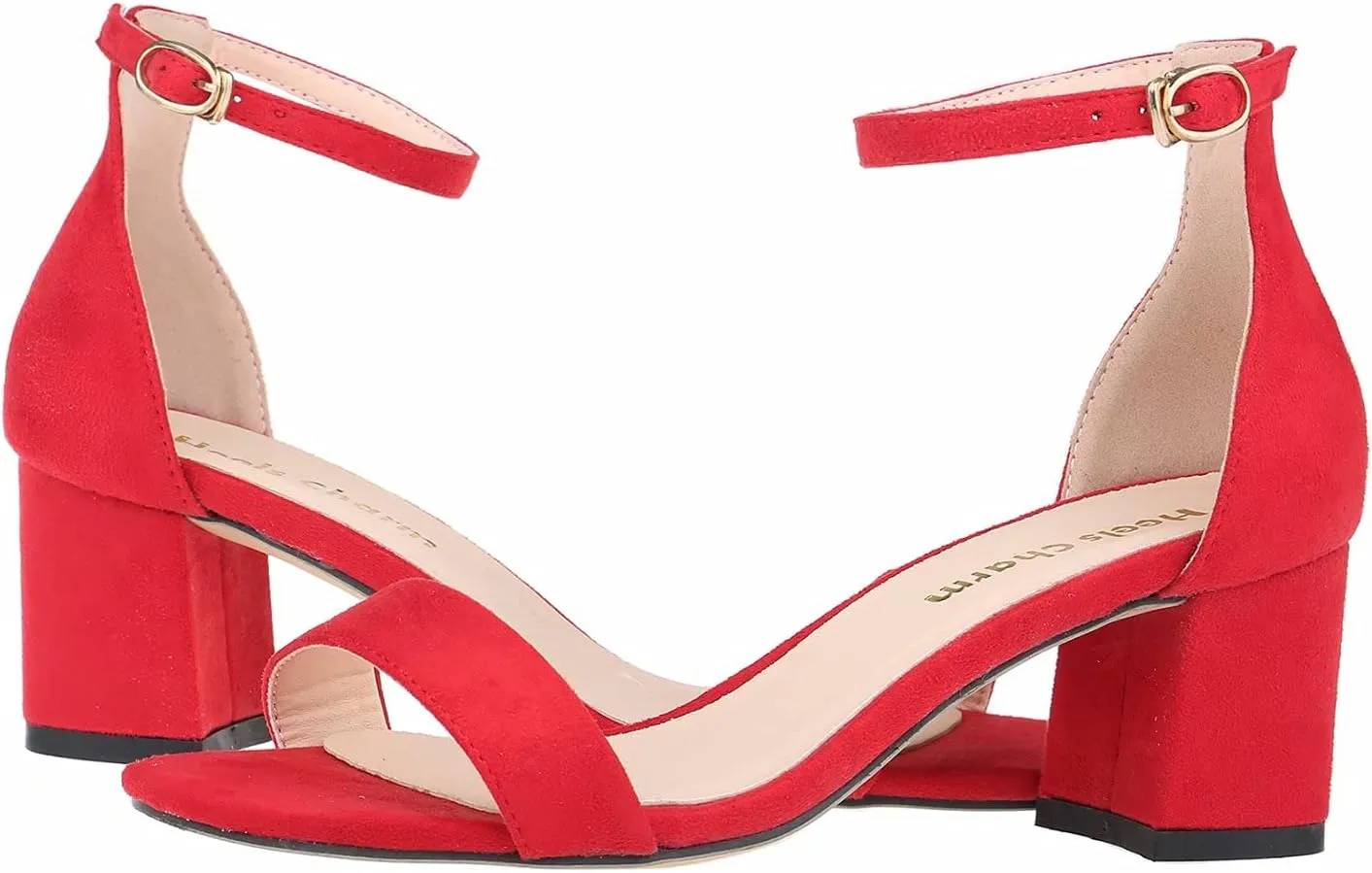 Women's Strappy Chunky Block Low Heeled Sandals 2 Inch Open Toe Ankle Strap High Heel Dress Sandals Daily Work Party Shoes