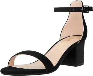 Women's Strappy Chunky Block Low Heeled Sandals 2 Inch Open Toe Ankle Strap High Heel Dress Sandals Daily Work Party Shoes