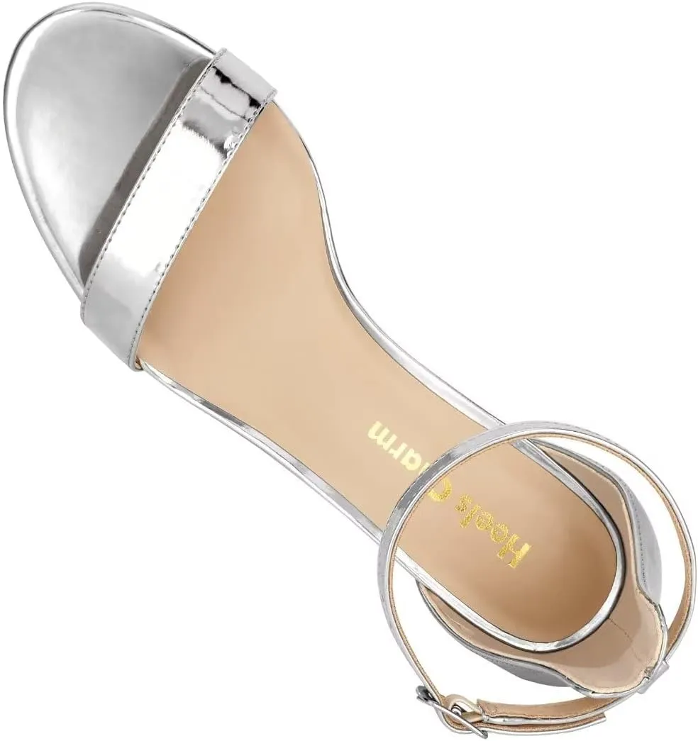 Women's Strappy Chunky Block Low Heeled Sandals 2 Inch Open Toe Ankle Strap High Heel Dress Sandals Daily Work Party Shoes