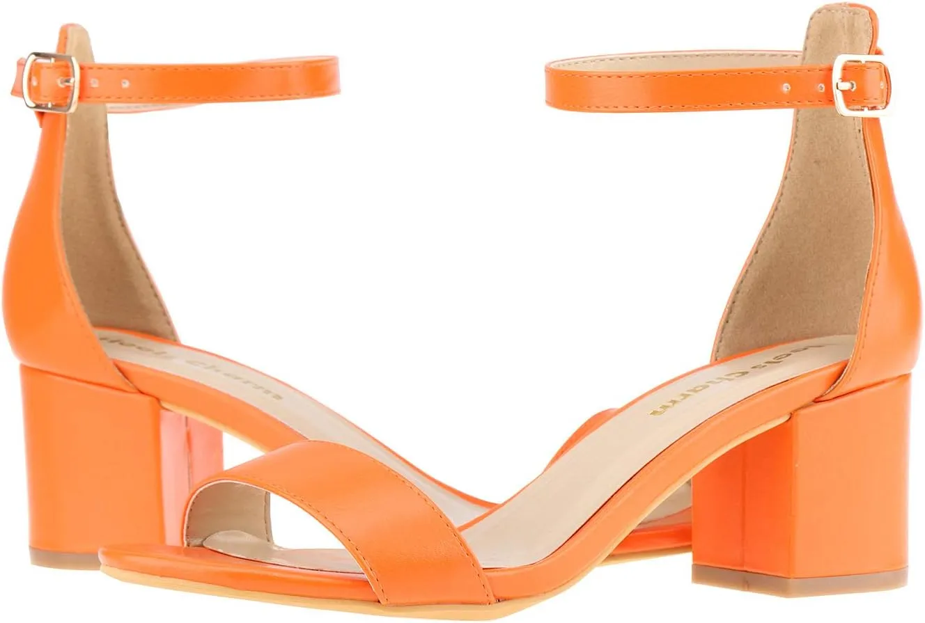 Women's Strappy Chunky Block Low Heeled Sandals 2 Inch Open Toe Ankle Strap High Heel Dress Sandals Daily Work Party Shoes