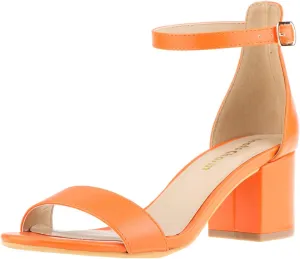 Women's Strappy Chunky Block Low Heeled Sandals 2 Inch Open Toe Ankle Strap High Heel Dress Sandals Daily Work Party Shoes