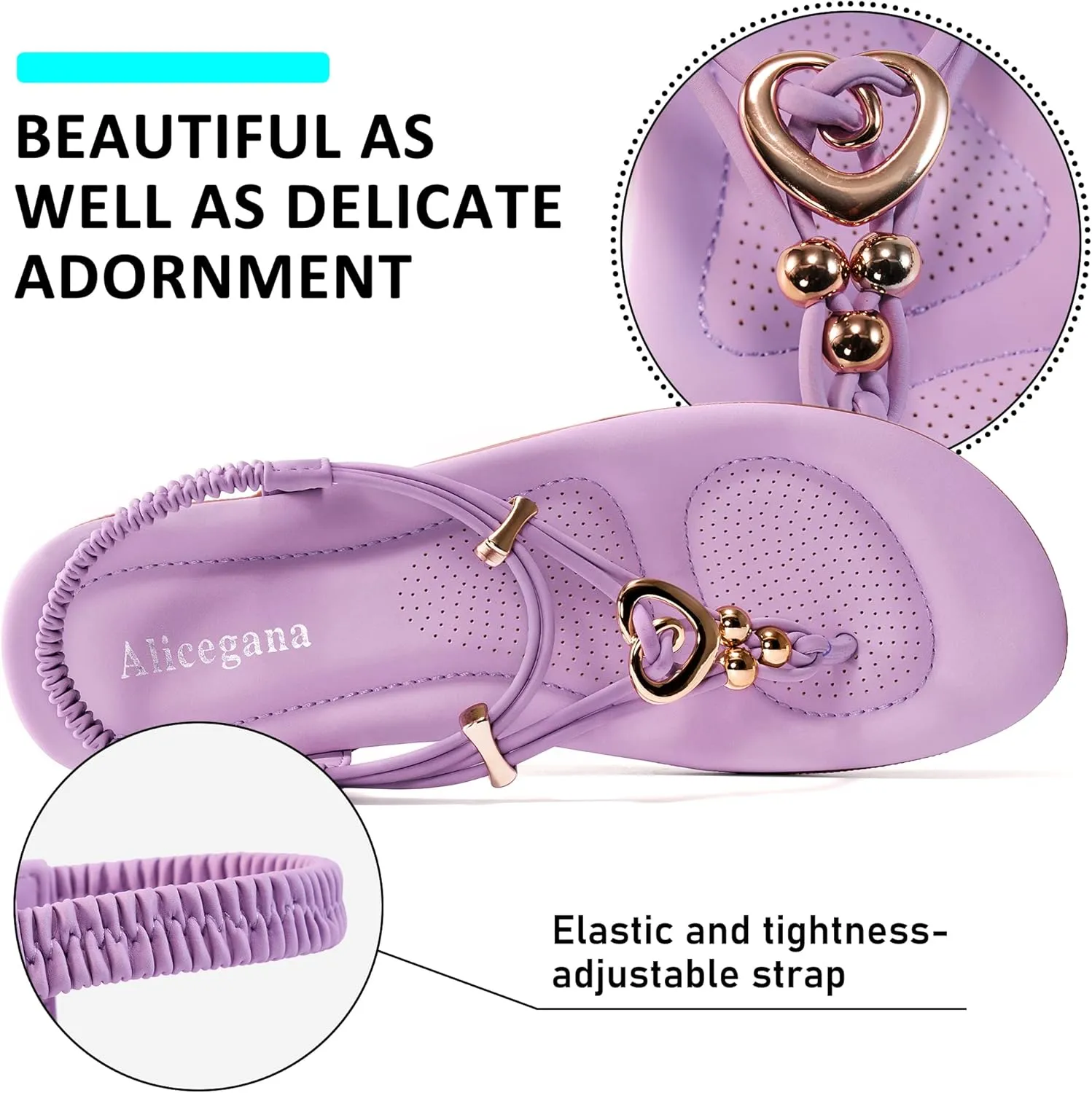 Women's Summer Sandals Beach Bohemian Beaded Ankle Walking Strap Casual Flip Flops Ladies Sexy Flats Comfortable Shoes