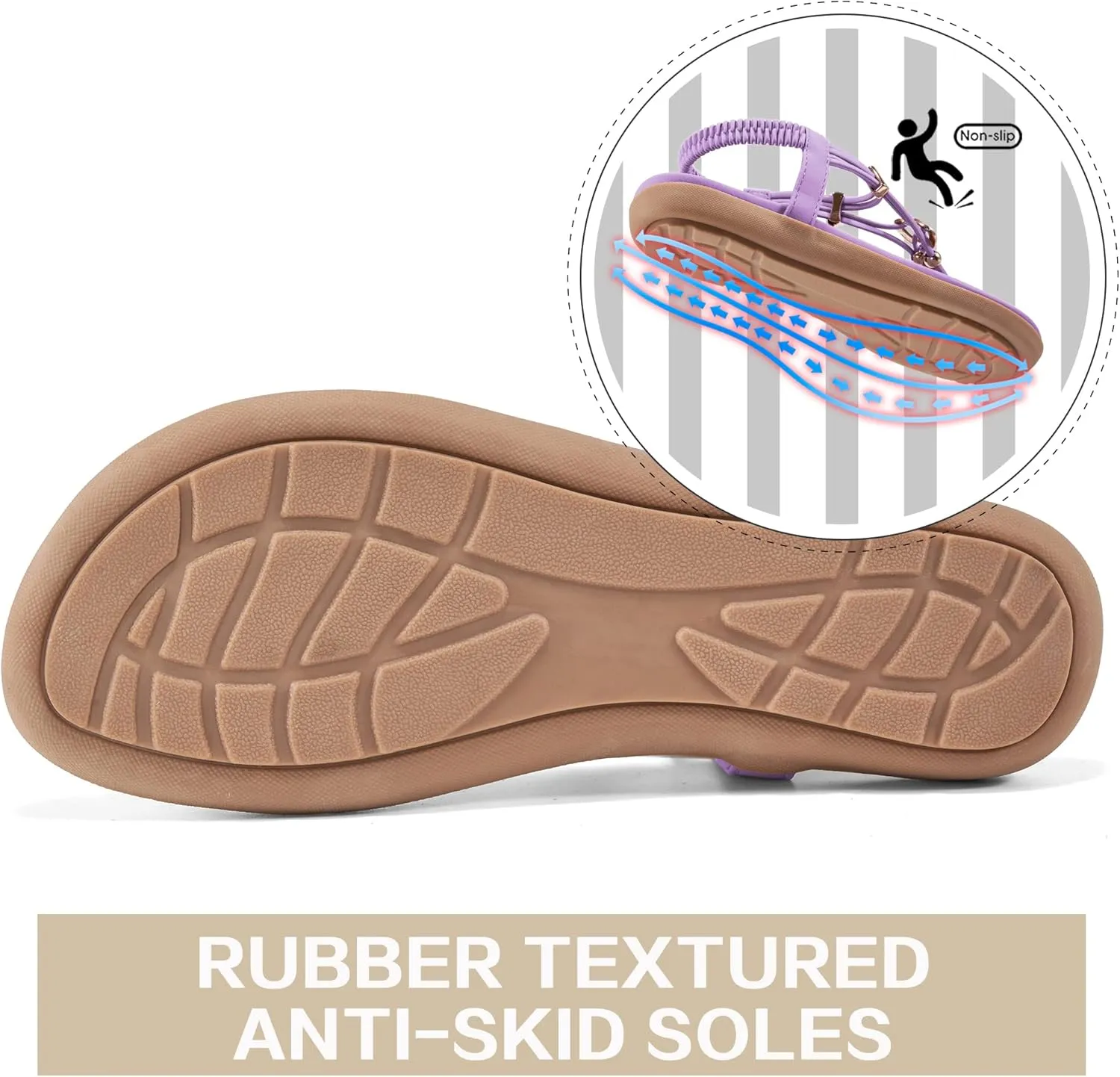 Women's Summer Sandals Beach Bohemian Beaded Ankle Walking Strap Casual Flip Flops Ladies Sexy Flats Comfortable Shoes