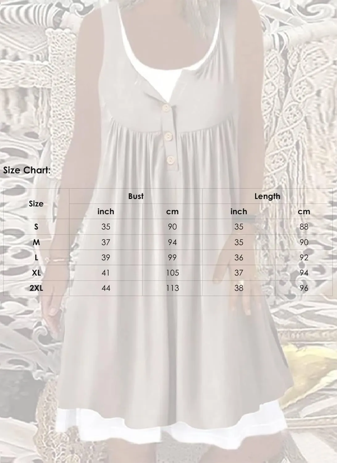 Women's Summer Vintage Khaki Button Front Round Neck Patchwork Sleeveless Loose Causal Travel Beach Mini Dress