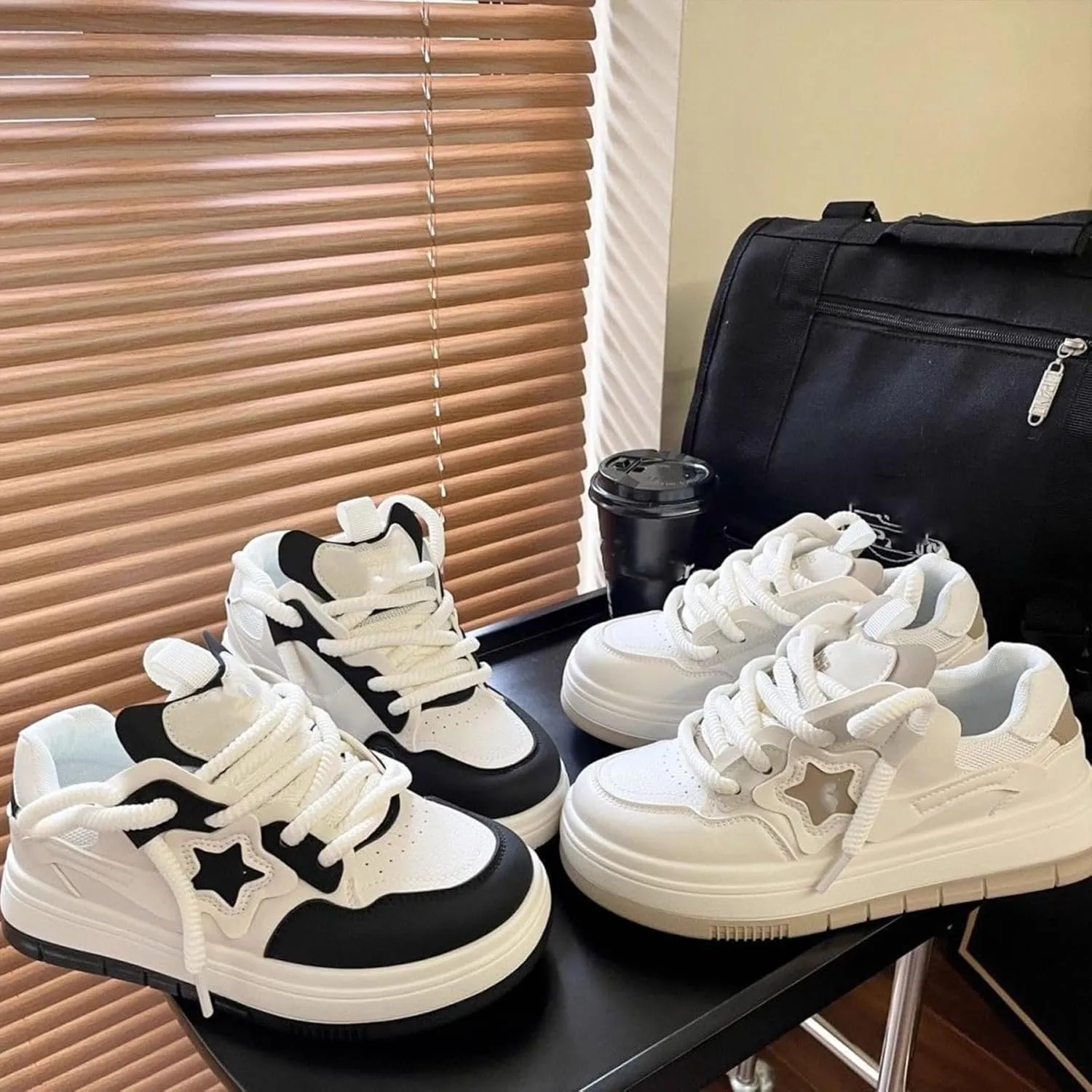 Y2K Aesthetic Chunky Platform Sneakers, Walking Sneakers, Walking Sneakers for Women