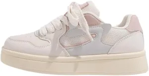 Y2K Korean Chunky Sneakers, Kawaii Anime Ice Cream Pink & White, Cloud Sole Breathable Shoes with Hidden Heel Lift, Instagram Outfit for Students Travel, Trendy Gift for Daughter