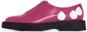 YDN Women Little Platform Loafers Cute Round Toe Leather Zip No Heel Slip-on Travel Campus Walking Shoes Size 4-15 US