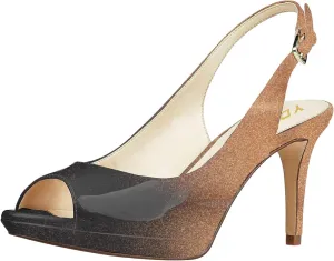 YDN Women Sexy High Heels Pumps Peep Toe Platform Block Slingback Dress Shoes Size 4-16 US