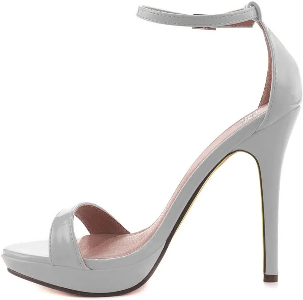 YDN Women Sexy Open Toe High Heel Sandals Ankle Strap Platform Pumps Dress Stiletto Shoes