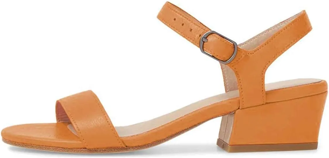 YDN Women's Open Toe Ankle Strap Chunky Block Low Heel Sandals Casual Summer Dress Shoes