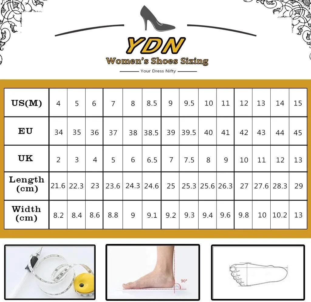 YDN Women's Open Toe Ankle Strap Chunky Block Low Heel Sandals Casual Summer Dress Shoes